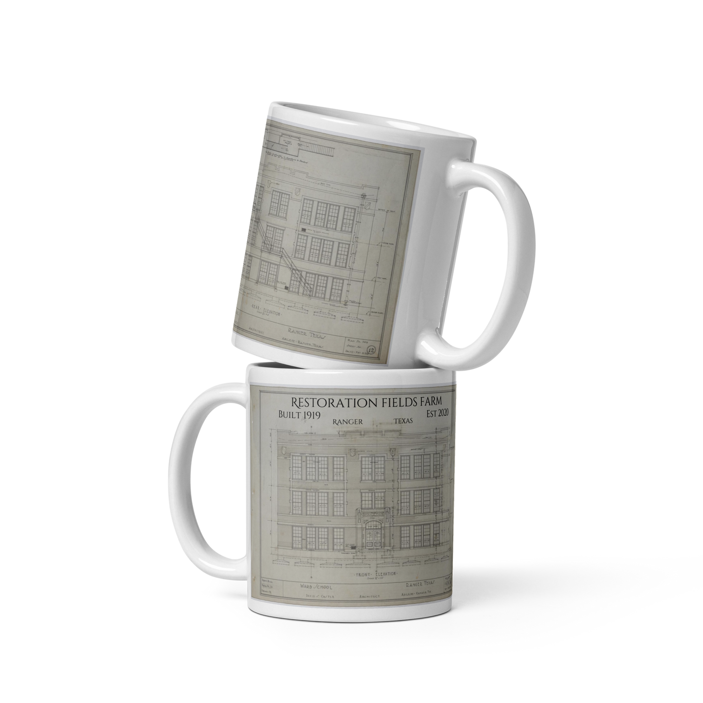 Blueprints of Young School Mug