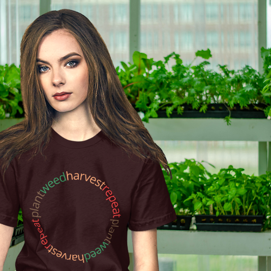 Plant Weed Harvest Repeat t-shirt